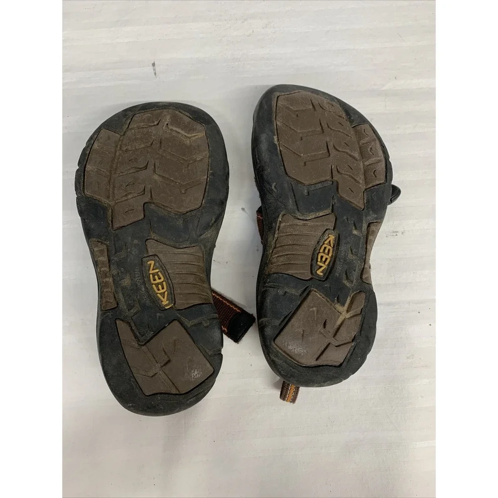 Keen Newport H2 Waterproof Sandals Brown Kids Size Rubbed Off Drawstring